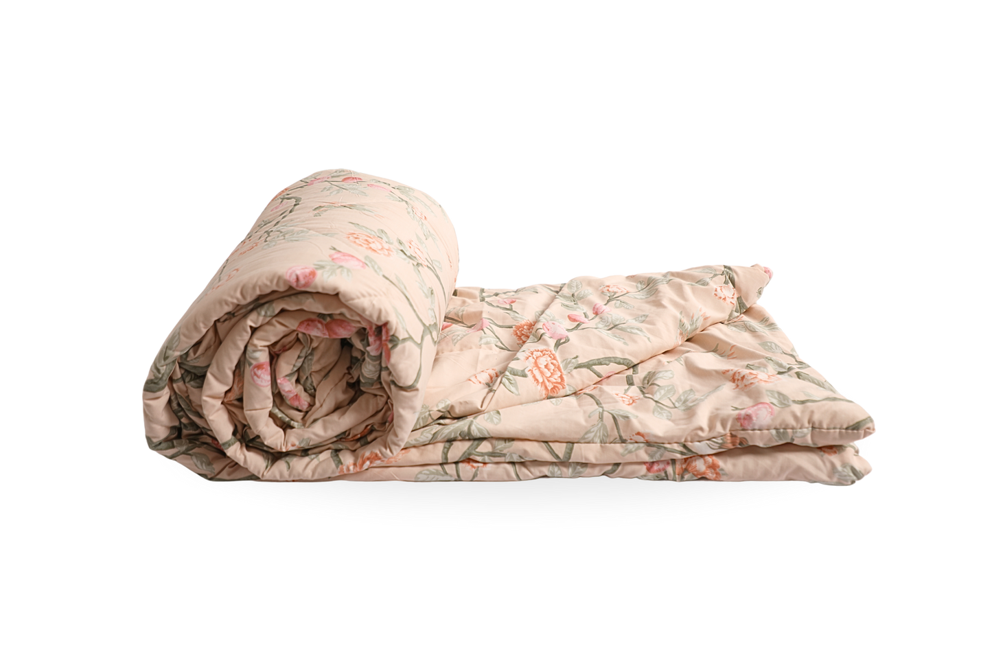 Fountain Grasses - DOUBLE BED REVERSIBLE COMFORTER (bird on branch)