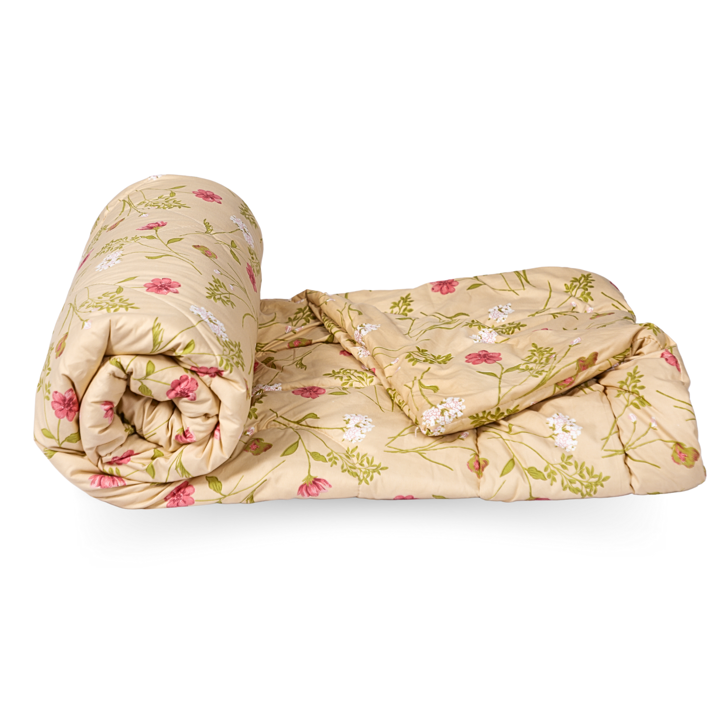 Fountain Grasses - DOUBLE BED REVERSIBLE COMFORTER (Cream Floral)