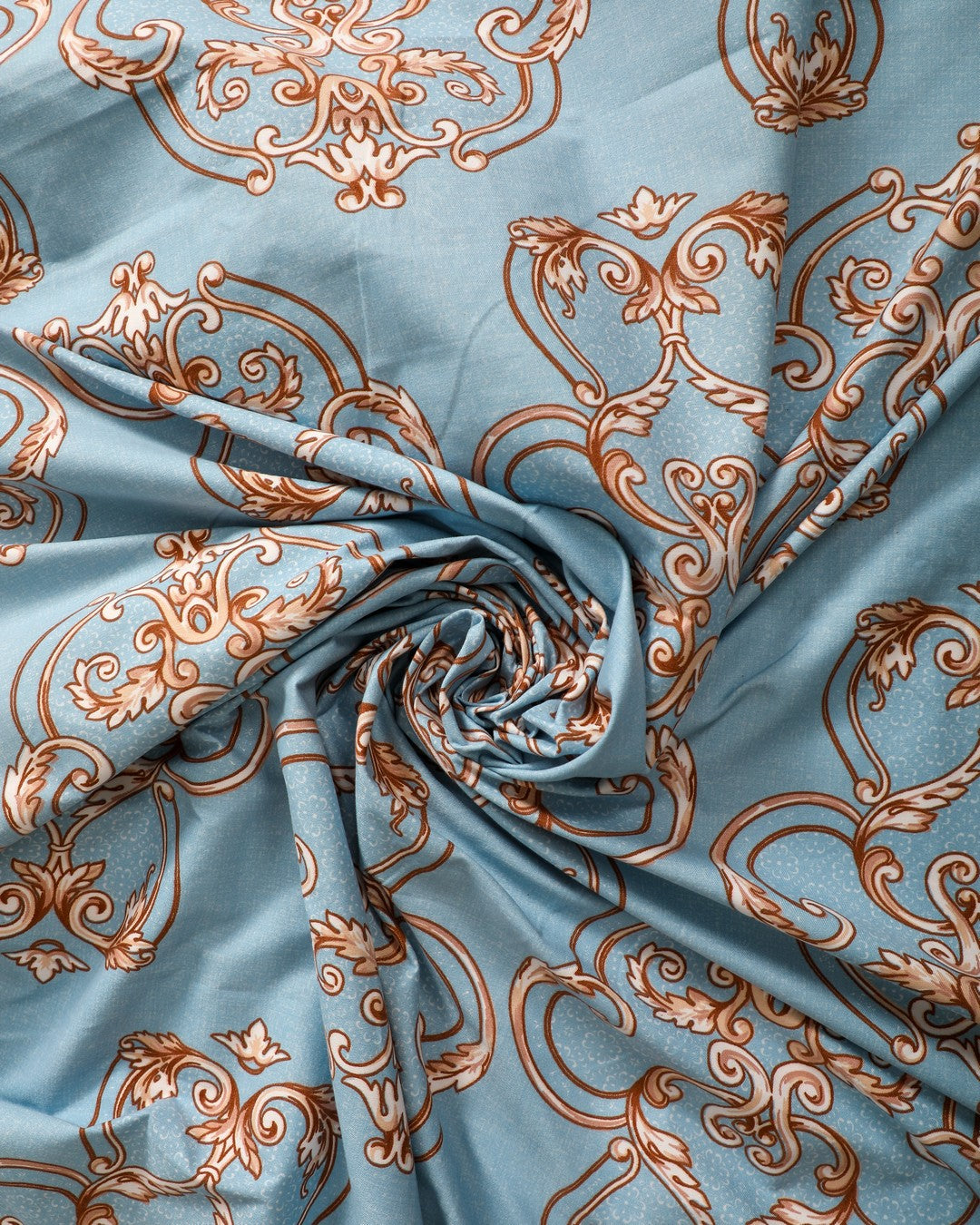 Anthurium - SINGLE BEDSHEET WITH QUILTED PILLOW COVER (Blue)