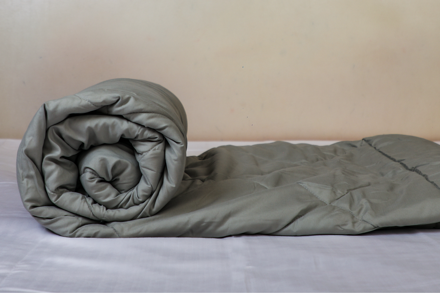 Fountain Grasses -DOUBLE BED REVERSIBLE COMFORTER (Grey White)