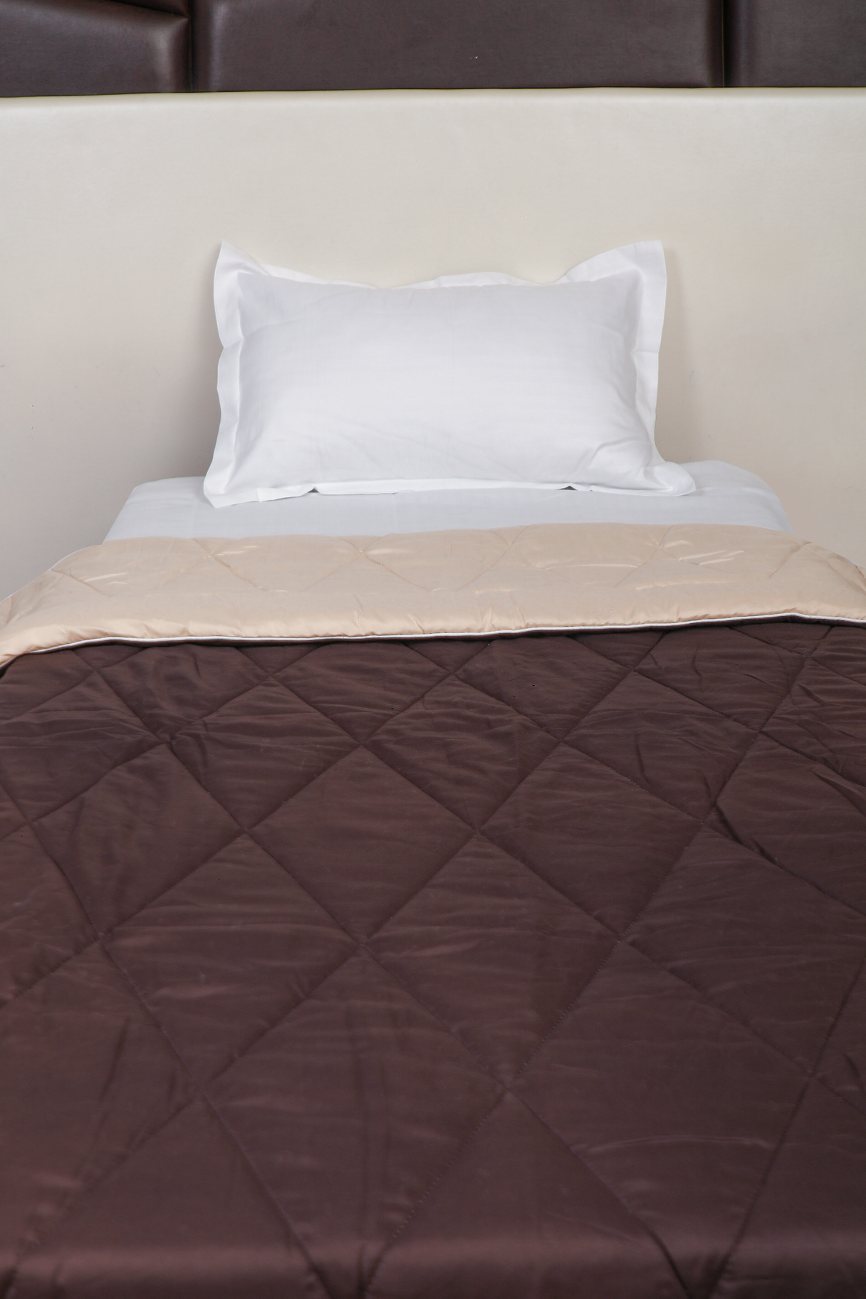 Fountain Grasses - SINGLE BED REVERSIBLE COMFORTER (Brown Cream)