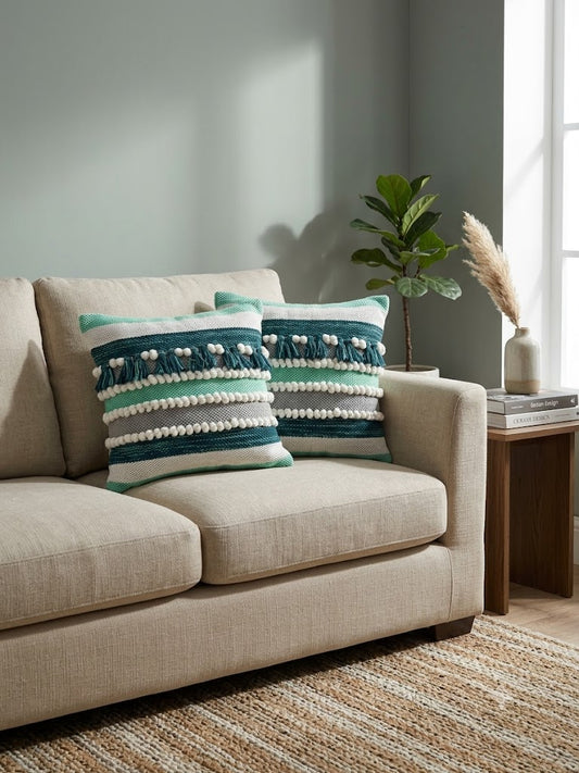 Cushion Cover Set | Green Pitloom