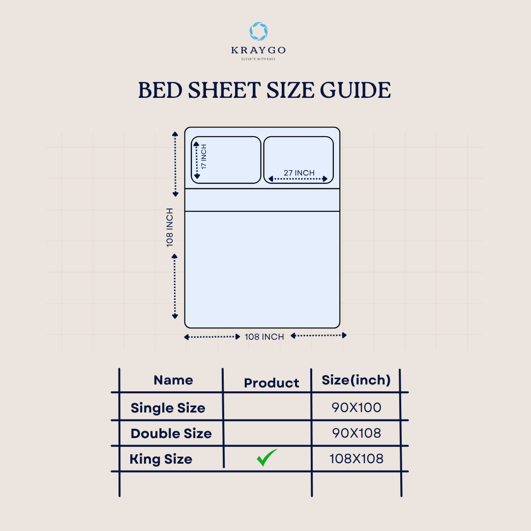 Rose Charm King Size Bedsheet (108x108)