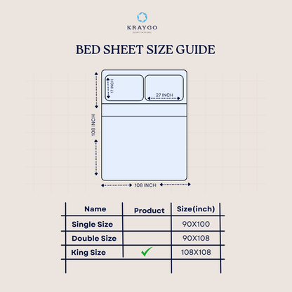 Rose Charm King Size Bedsheet (108x108)