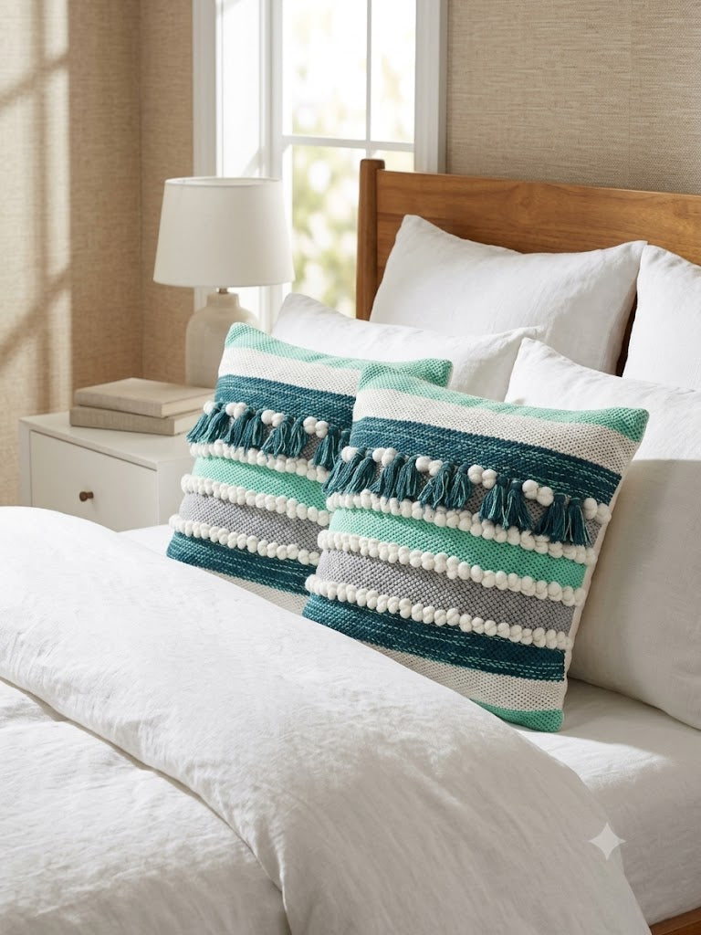 Cushion Cover Set | Green Pitloom