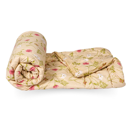 Fountain Grasses - DOUBLE BED REVERSIBLE COMFORTER (Cream Floral)