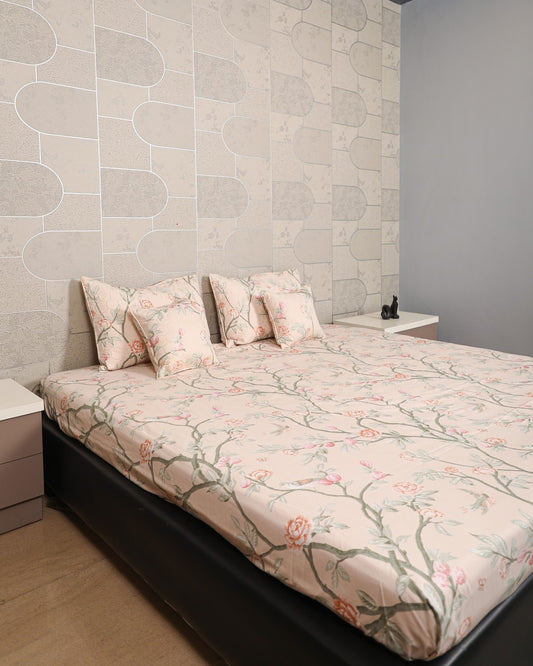 Baby Breath - KING SIZE 5PCS BEDSET ( Branches and Bird)