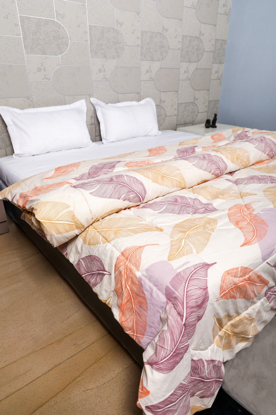 Fountain Grasses - DOUBLE BED REVERSIBLE COMFORTER (Big leaf)