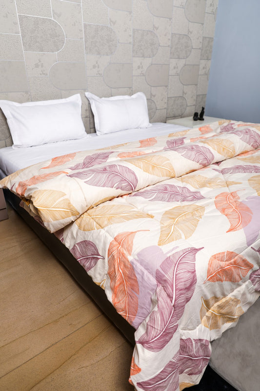 Fountain Grasses - DOUBLE BED REVERSIBLE COMFORTER (Big leaf)