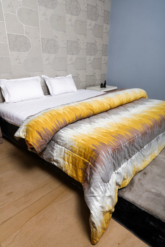 Fountain Grasses - DOUBLE BED REVERSIBLE COMFORTER (Sunset)