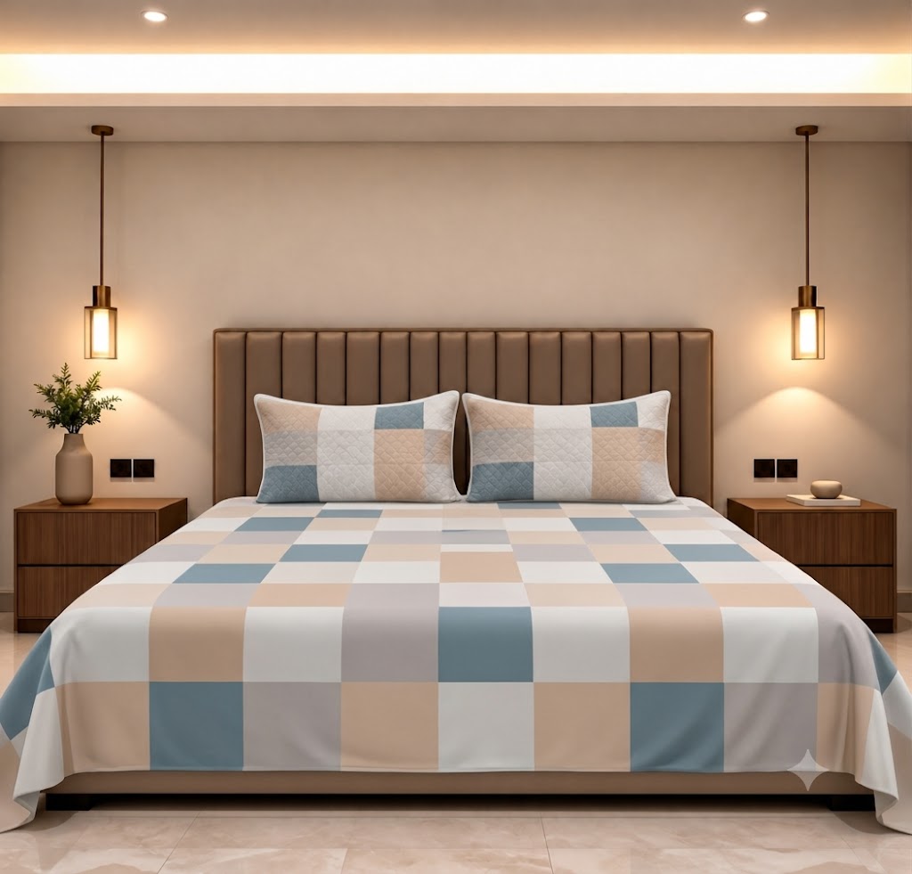 Sandy Horizon King Size Bedsheet (108x108)