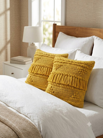 Cushion Cover Set | Mustard Pitloom