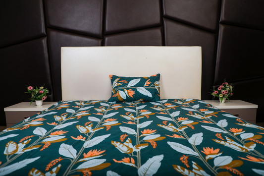 Velcro - FITTED SINGLE BEDSHEET (Dark Green)