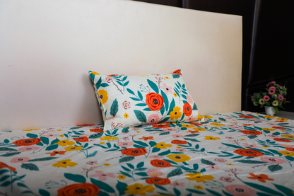 Velcro - FITTED SINGLE BEDSHEET (Multi Floral )