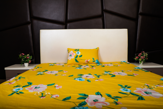 Velcro - FITTED SINGLE BEDSHEET (Yellow)