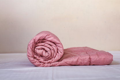 Fountain Grasses - SINGLE BED REVERSIBLE COMFORTER (Pink)