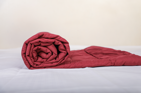 Fountain Grasses - SINGLE BED REVERSIBLE COMFORTER (Maroon Grey)