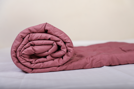 Fountain Grasses - SINGLE BED REVERSIBLE COMFORTER (Mauve Pink)