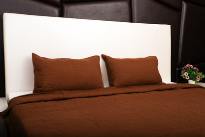 Beauty Bush Light Brown – Premium Quilted Bedspread for Elegant Bedrooms