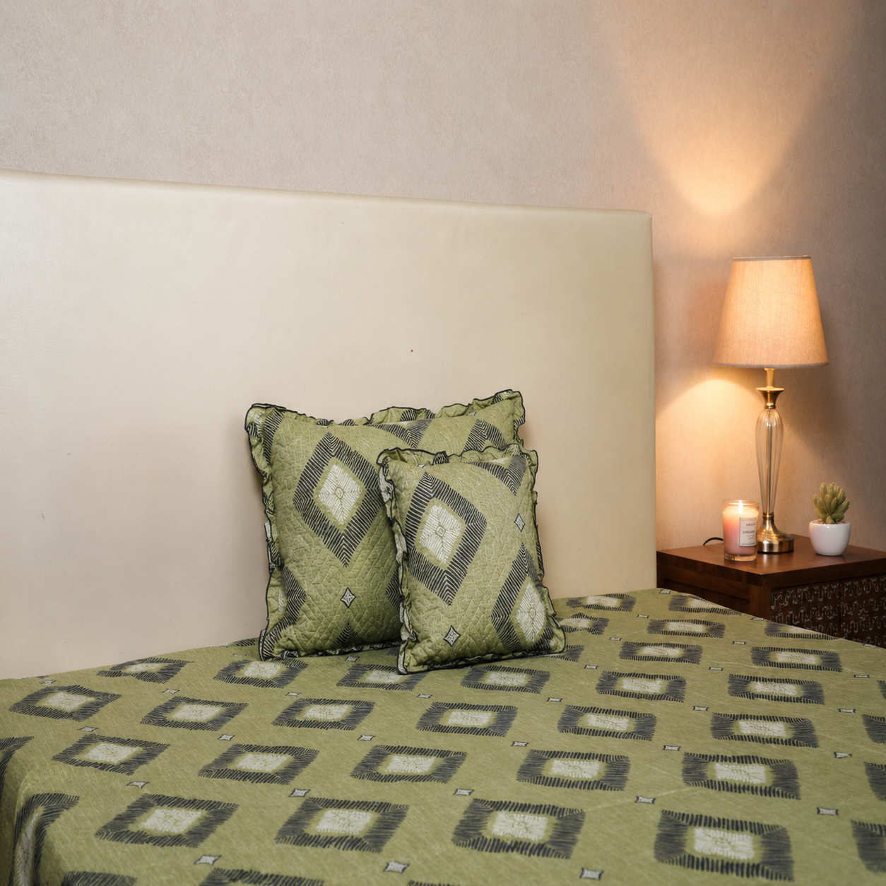 Baby Breath - SINGLE BED 3PCS BED SET (Rhombus)