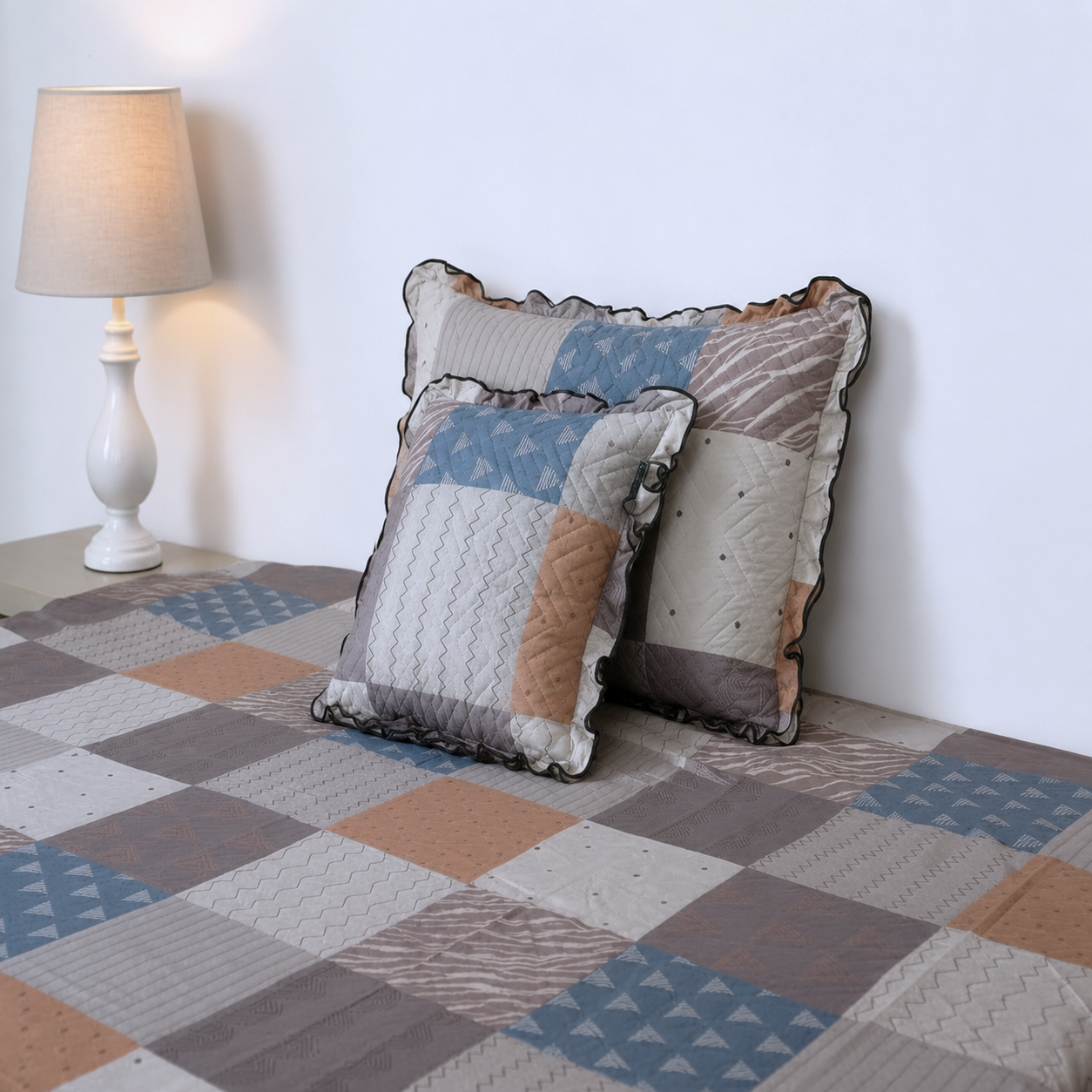 Baby Breath -  SINGLE BED 3PCS BED SET (4 Square)