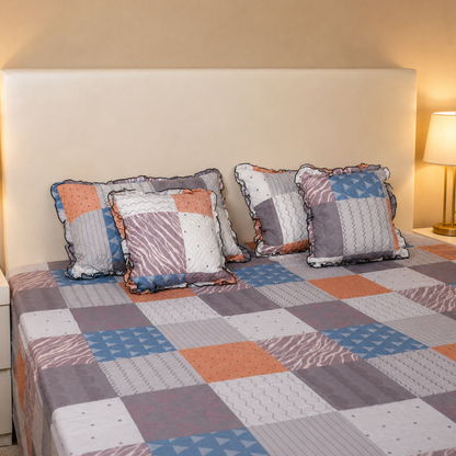 BABY BREATH – 5 Pc Bedset | Bedsheet, Pillow Cover & Cushions (4 Square)