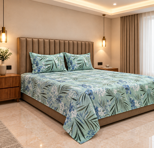 Willow Mist Double Bed Bedsheet (90x100)