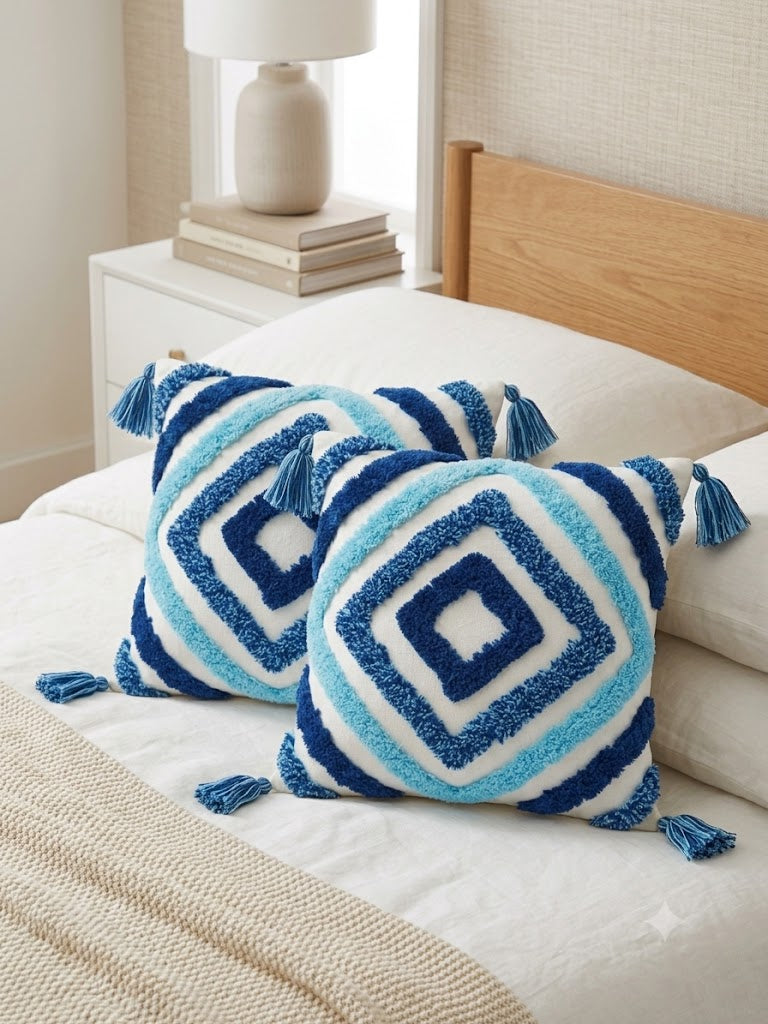 Cushion Cover Set | Rangoli White