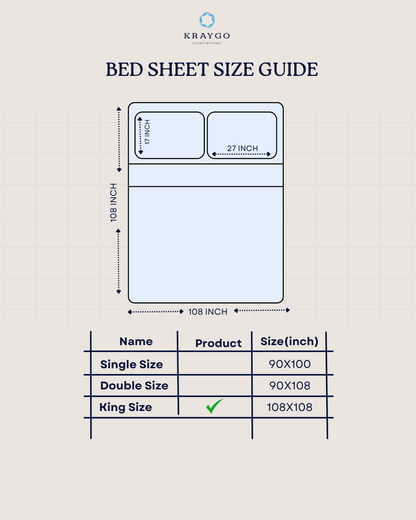 size guide for king size bedsheet