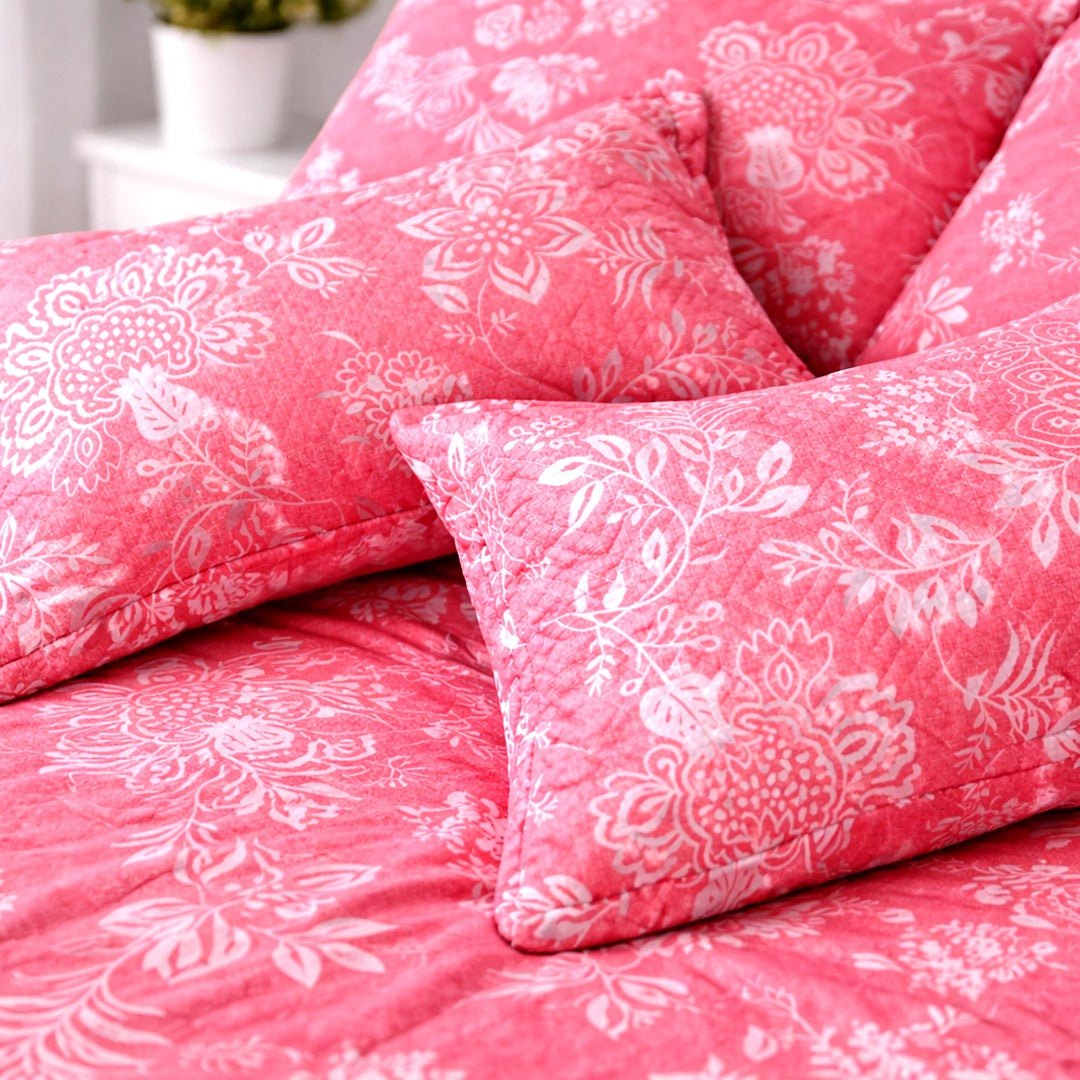 quilted pillow covers design with king size bedsheet soft cotton set